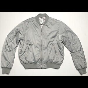 Gap Nylon Grey Bomber Jacket